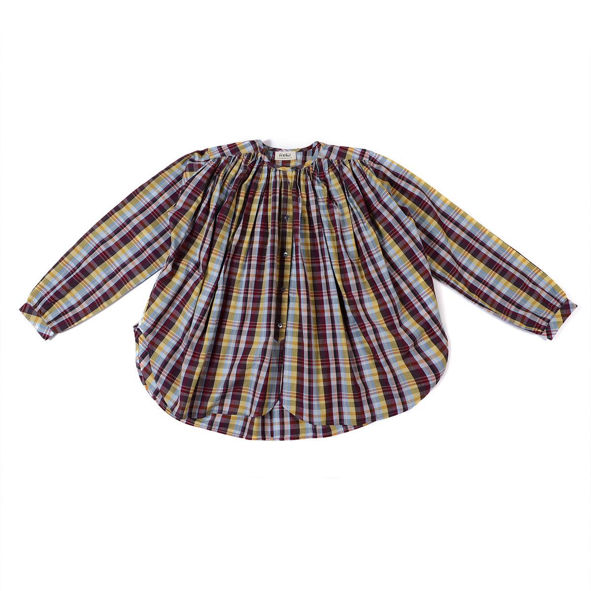Chemise  Veda Carreau Sky/Grenat