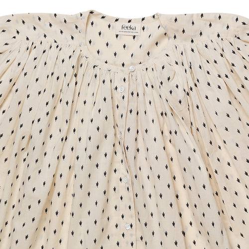 Chemise  Veda Panja Ecru/Noir
