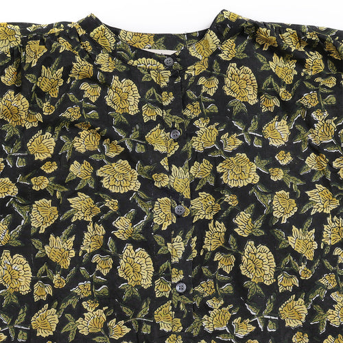 Chemise  Hayde Bagru Noir/Calendula