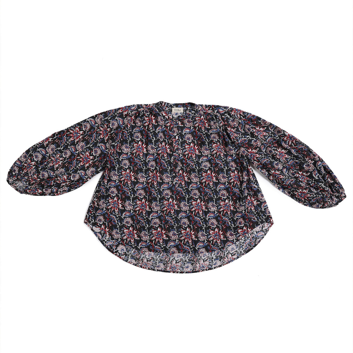Chemise  Hayde Bagru Noir/Carmine