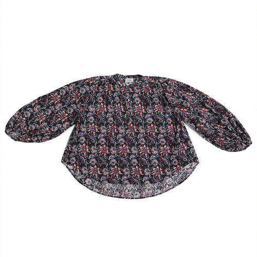 Chemise  Hayde Bagru Noir/Carmine