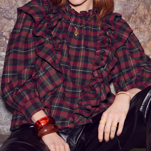 Chemise  Grace Tartan Grenat