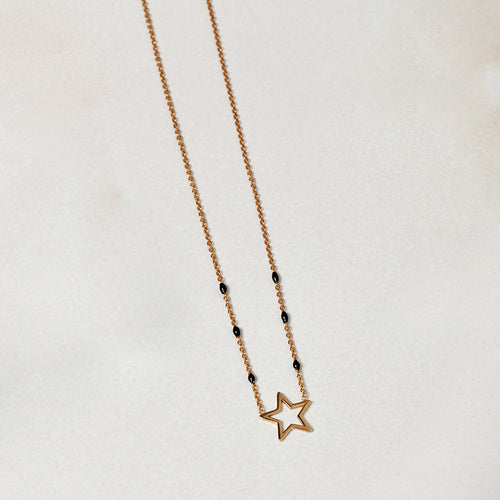 Collier Medaille Noir