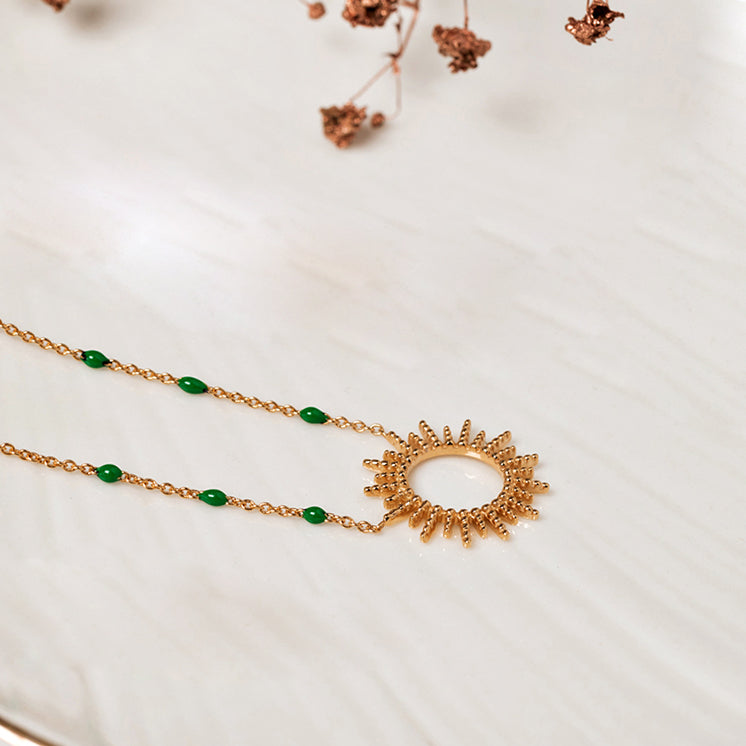 Collier Soleil Emeraude