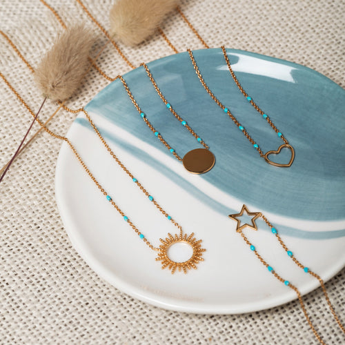 Collier Soleil Turquoise Aventurine.