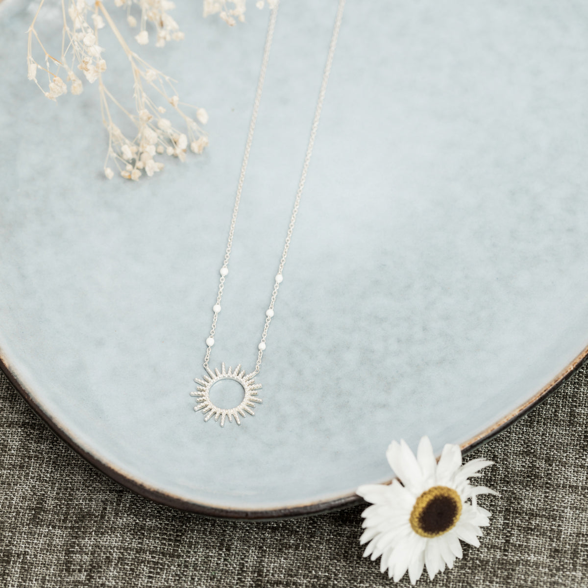 Collier Soleil Argent.