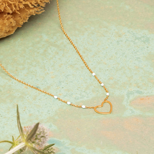 Collier Cœur Blanc.