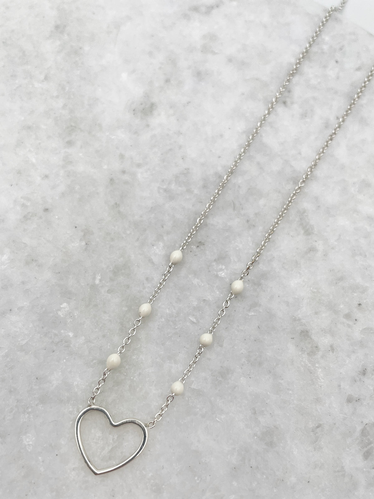 Collier Cœur Argent.