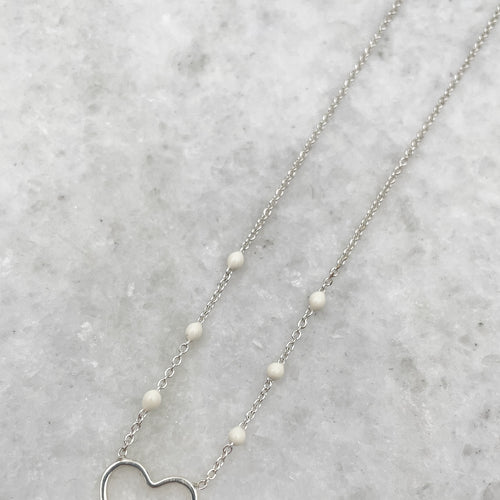 Collier Cœur Argent.