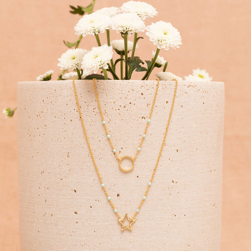 Collier Etoile Opaline