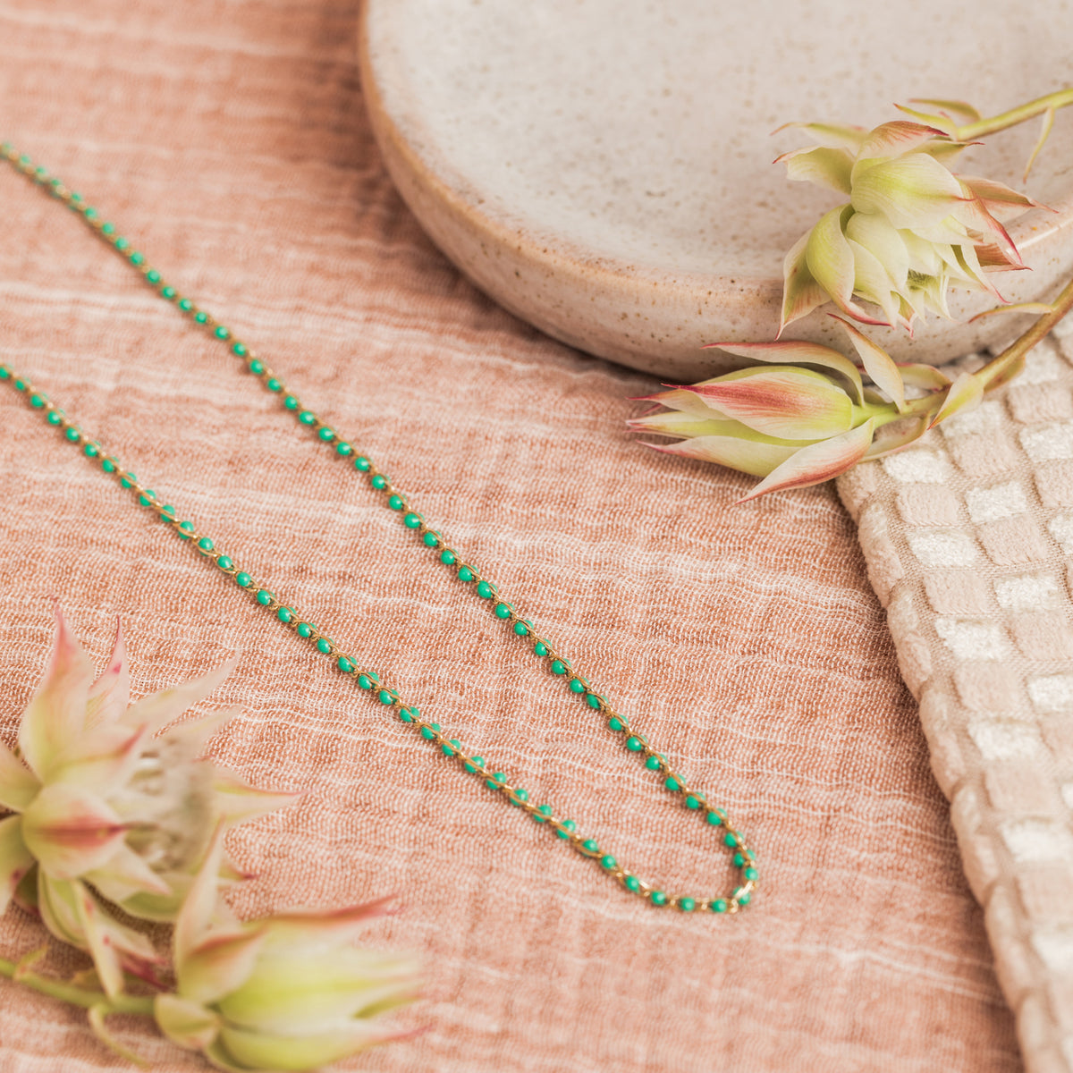 Collier Zoé Vert.