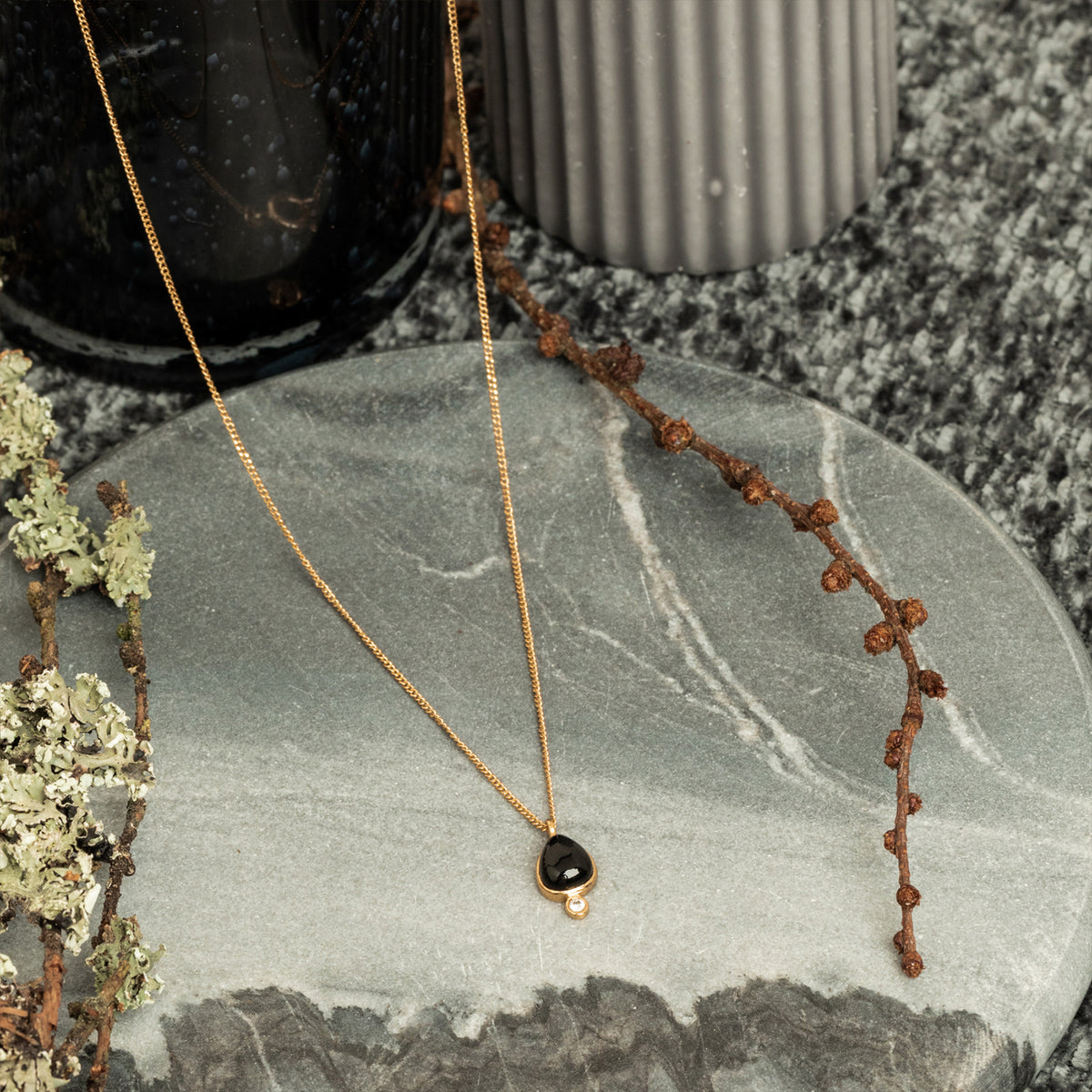 Collier Simona Onyx Noir