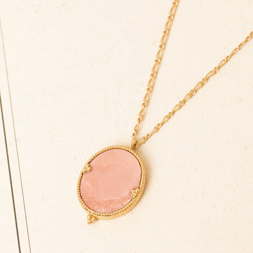 Collier Audrey Opale Rose