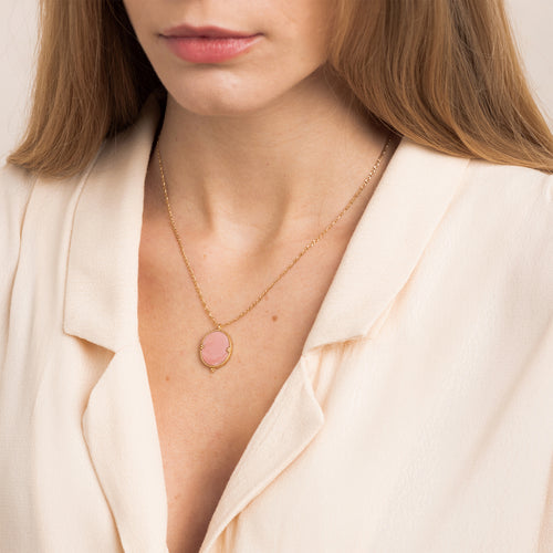 Collier Audrey Opale Rose