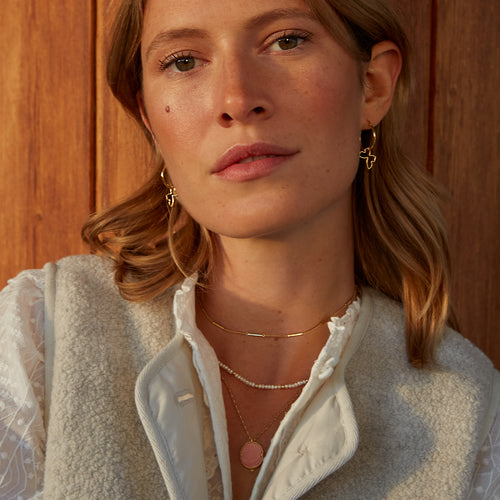 Collier Audrey Opale Rose