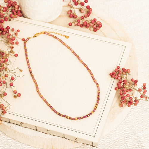 Collier Keya Tourmaline Rose