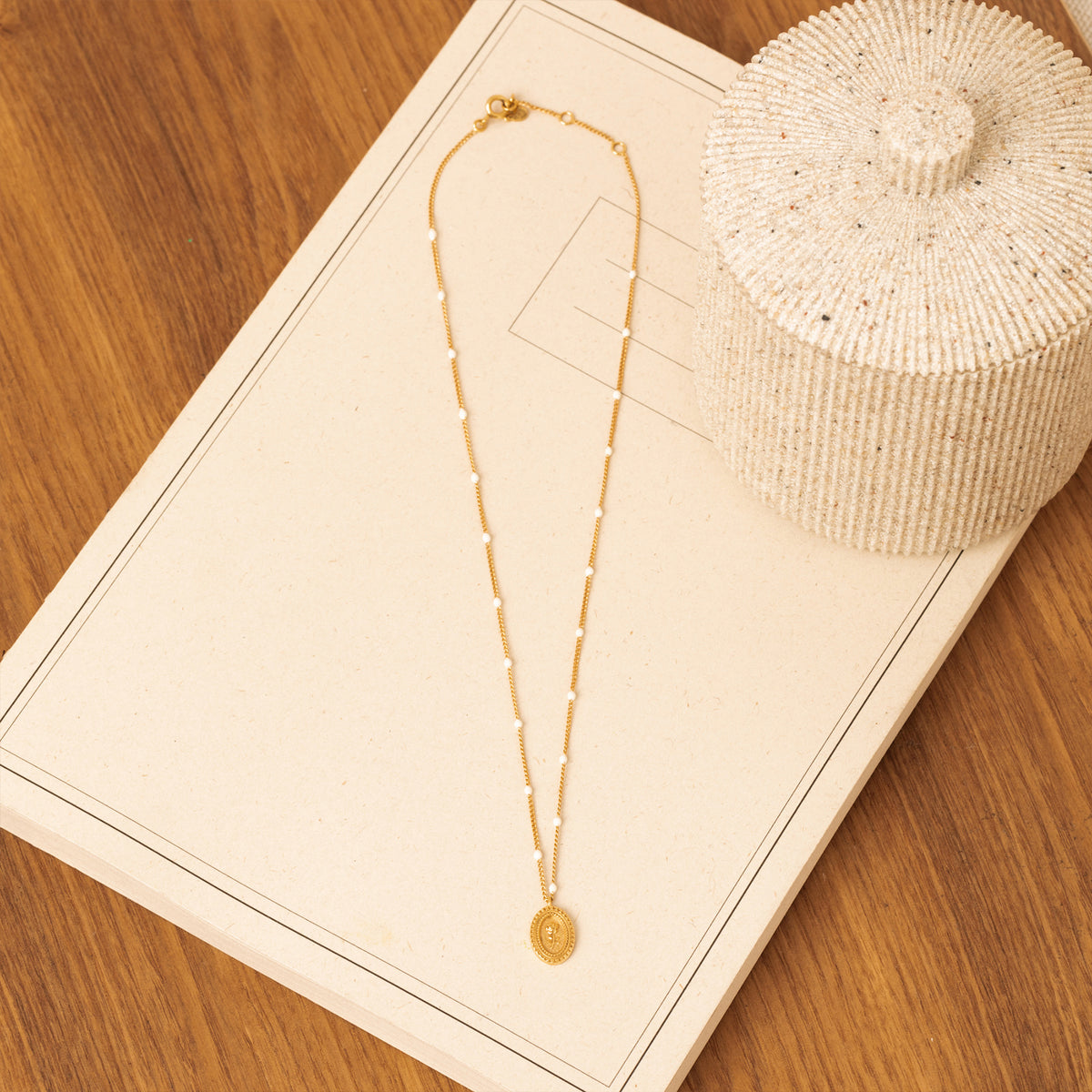 Collier Fleur Blanc