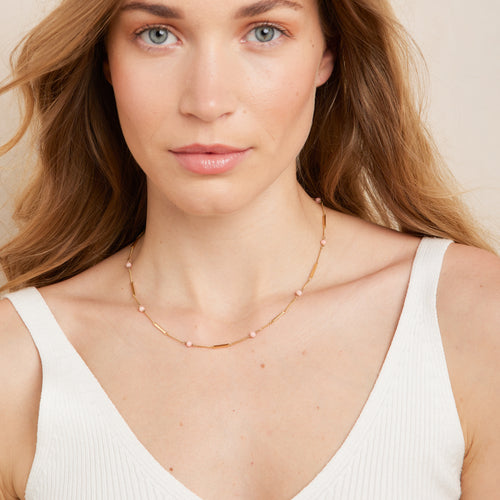 Collier Gaella Opale Rose