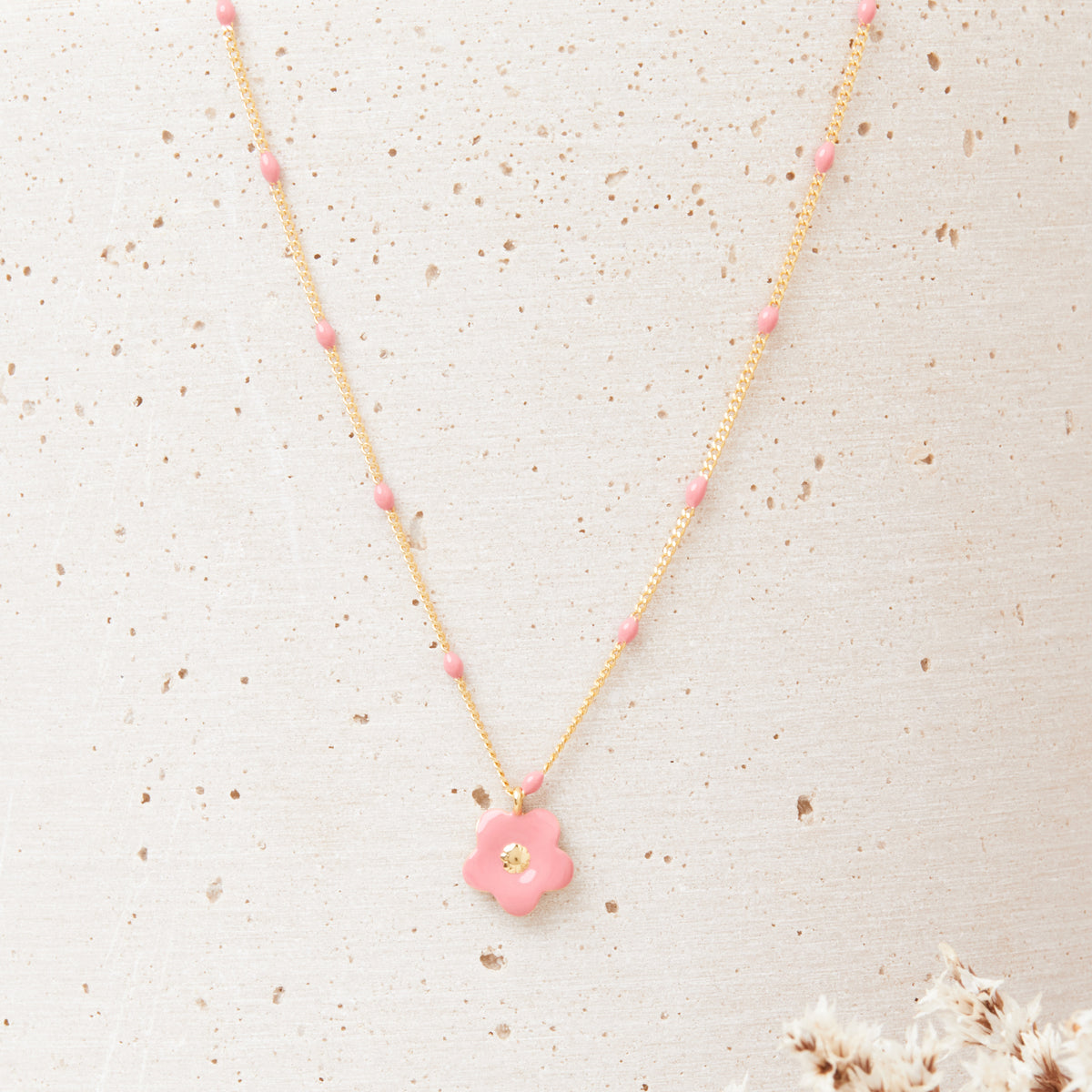 Collier Magnolia Fraise
