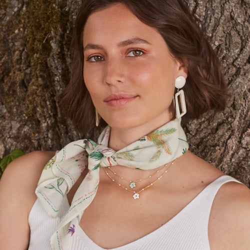 Collier Magnolia Opaline