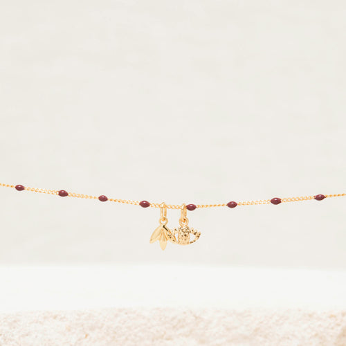 Collier Zoelie Bordeaux