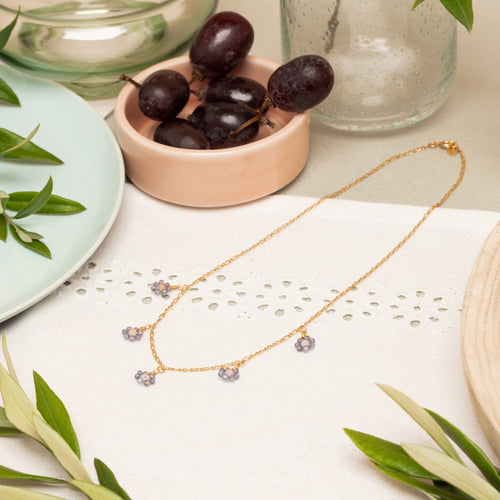 Collier Neila Opale Rose/Iolite