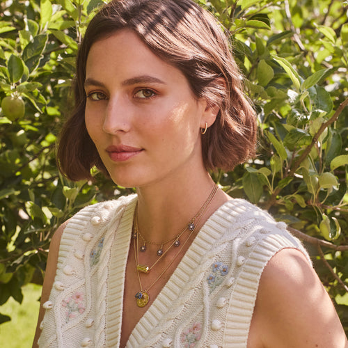 Collier Neila Opale Rose/Iolite