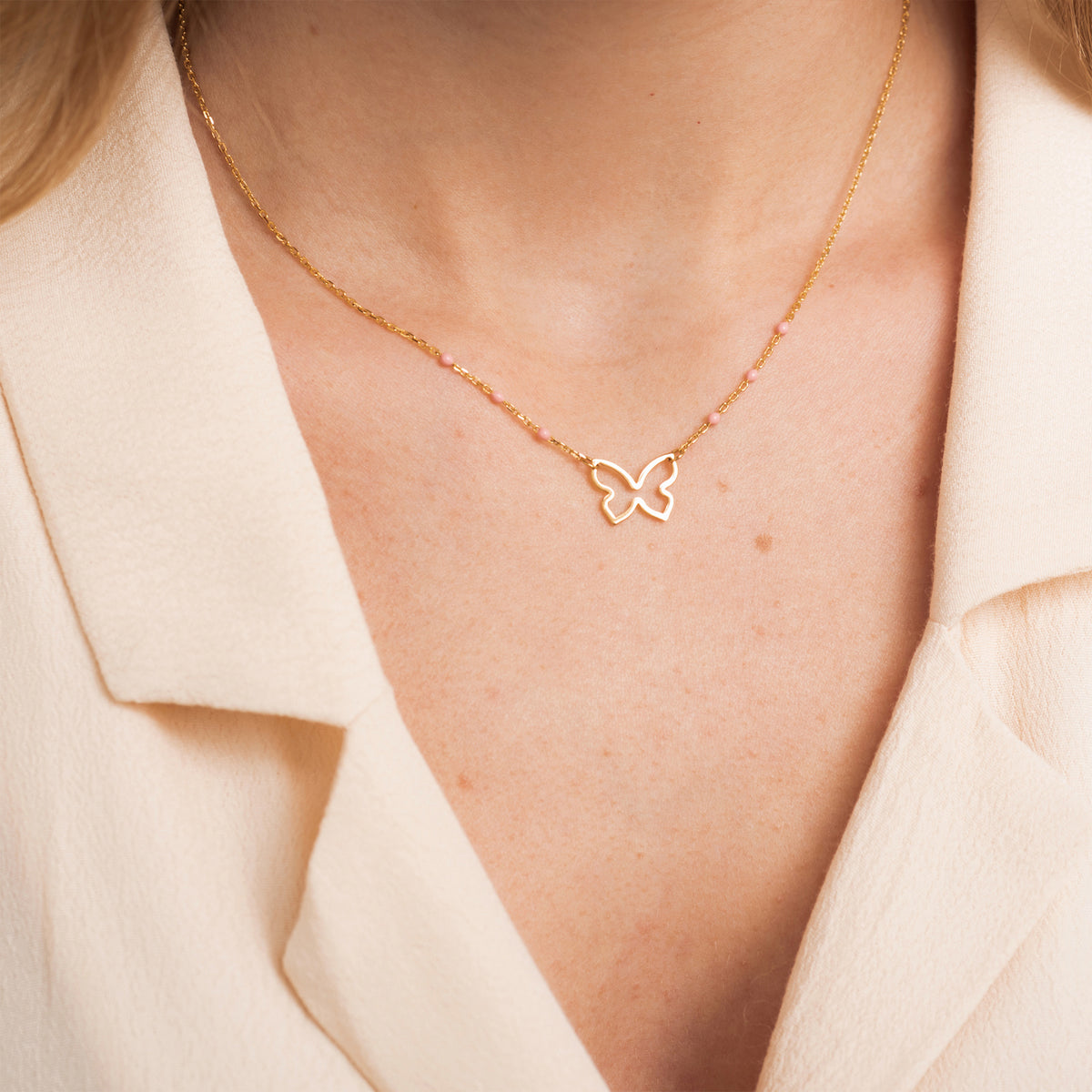 Collier Papillon Poudre
