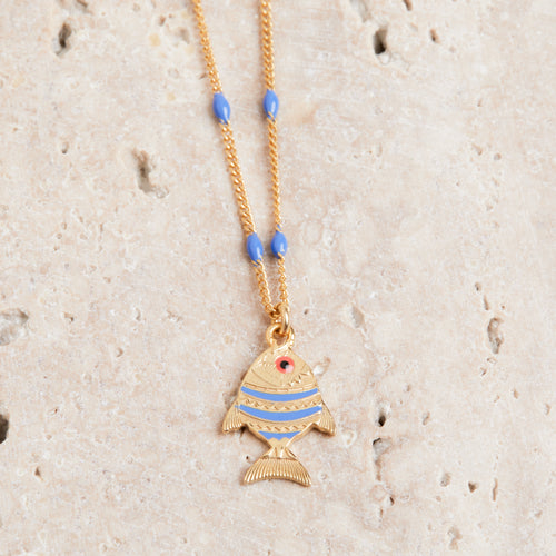 Collier Mini Mady Bleu Electrique