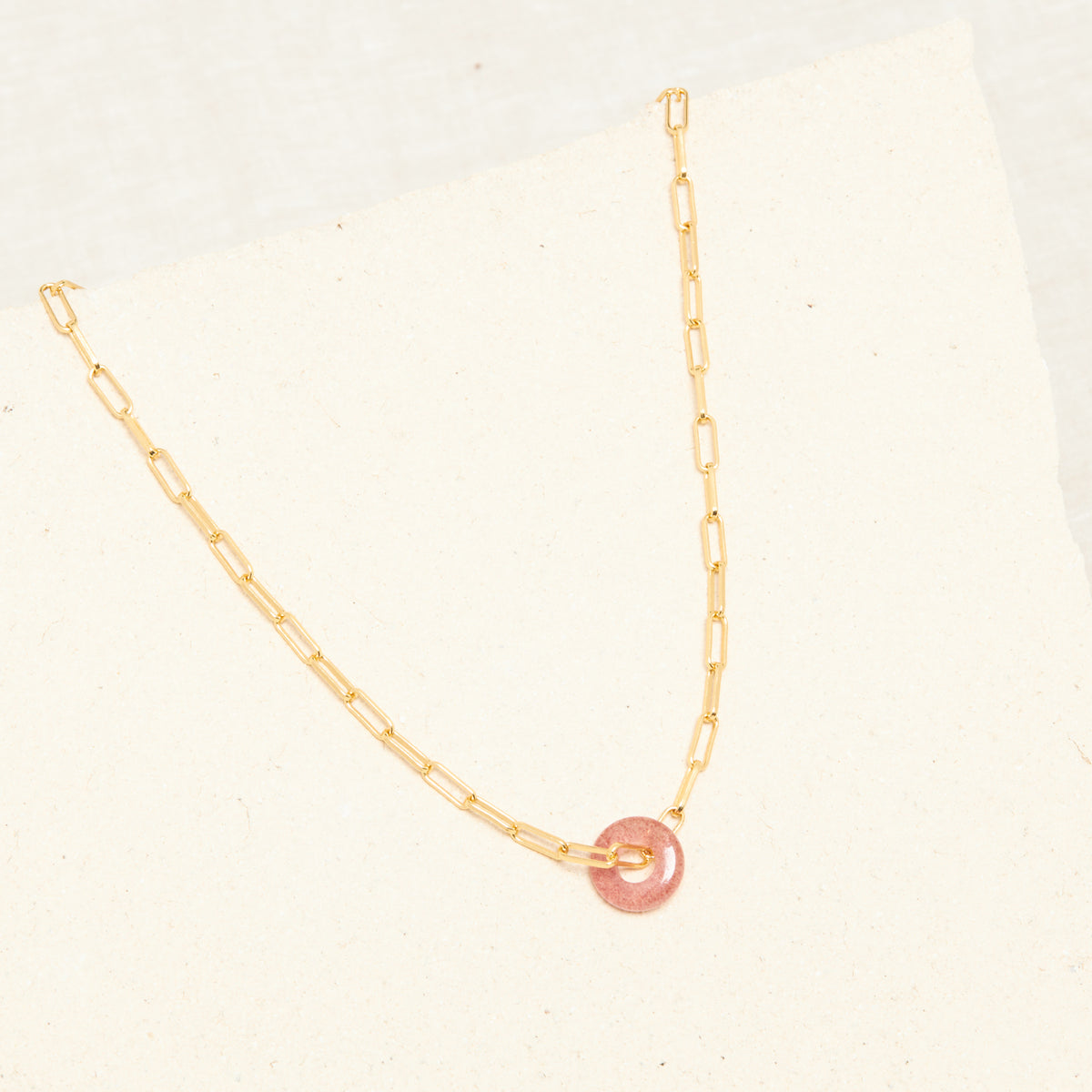 Collier Billy Quartz Framboise