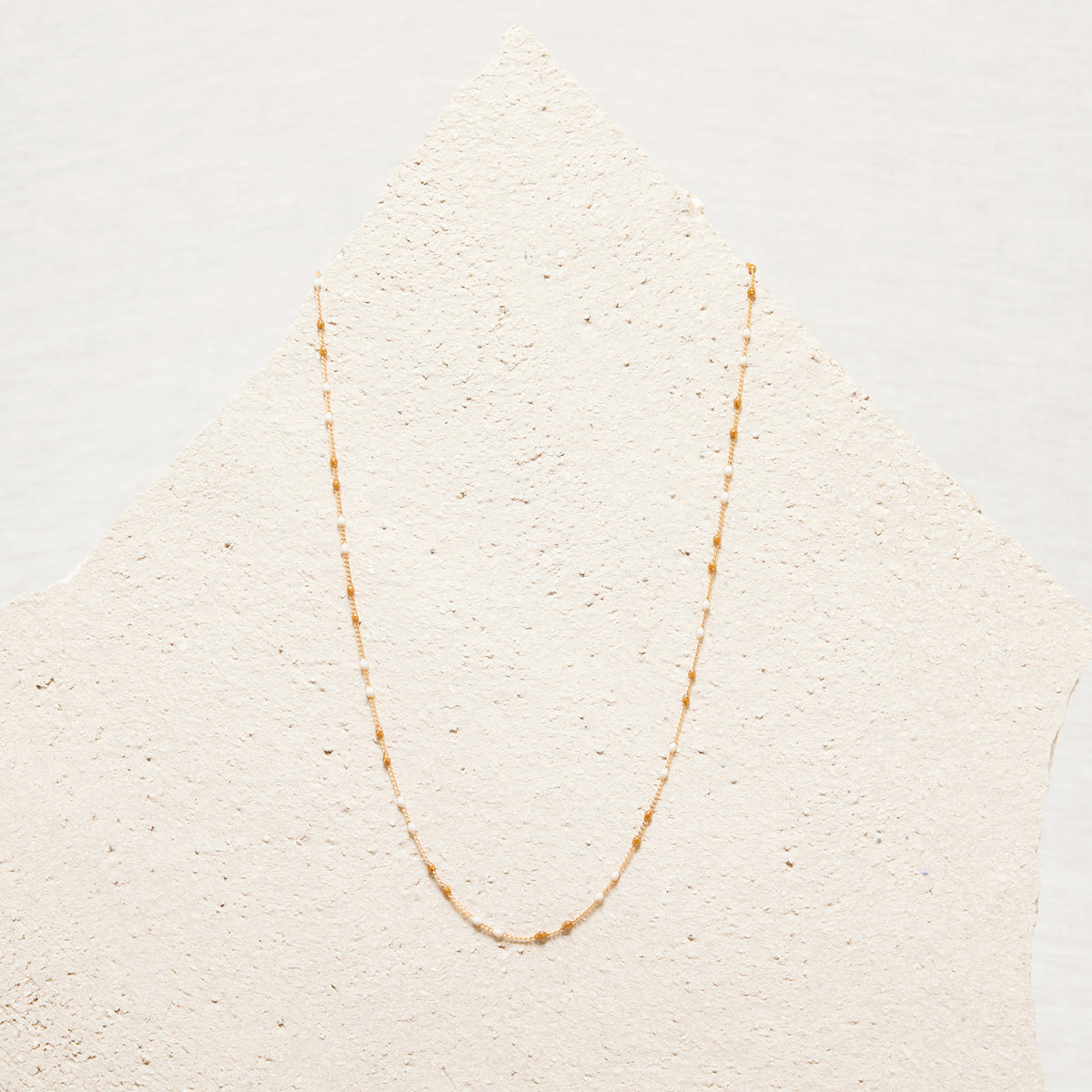 Collier Maxi Loullou Ecru/Dore