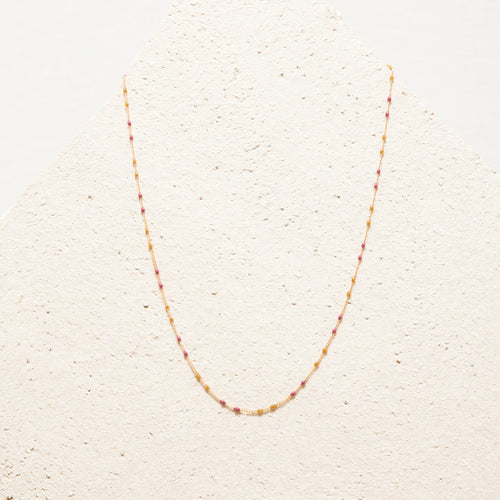Collier Maxi Loullou Pourpre/Dore