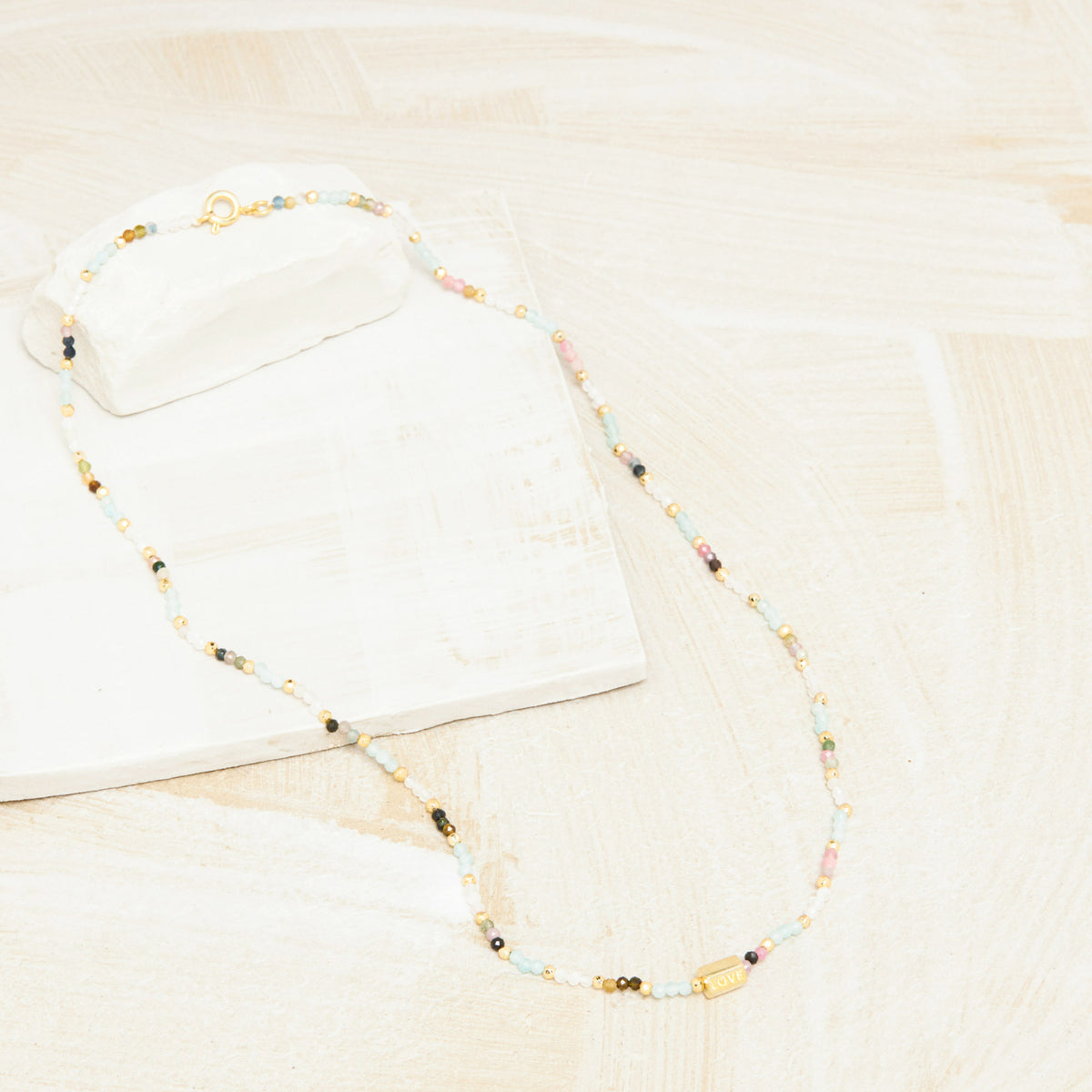 Collier Ellen Amazonite/Tourmaline/Pyrite