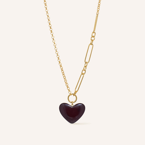 Collier Wendi Merlot Marbré