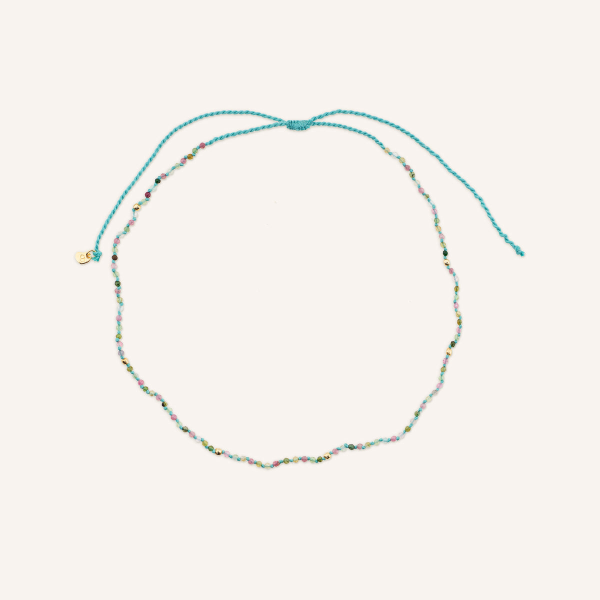 Collier Pinky Tourmaline/Aqua