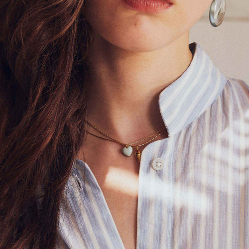 Collier Cuore Aqua