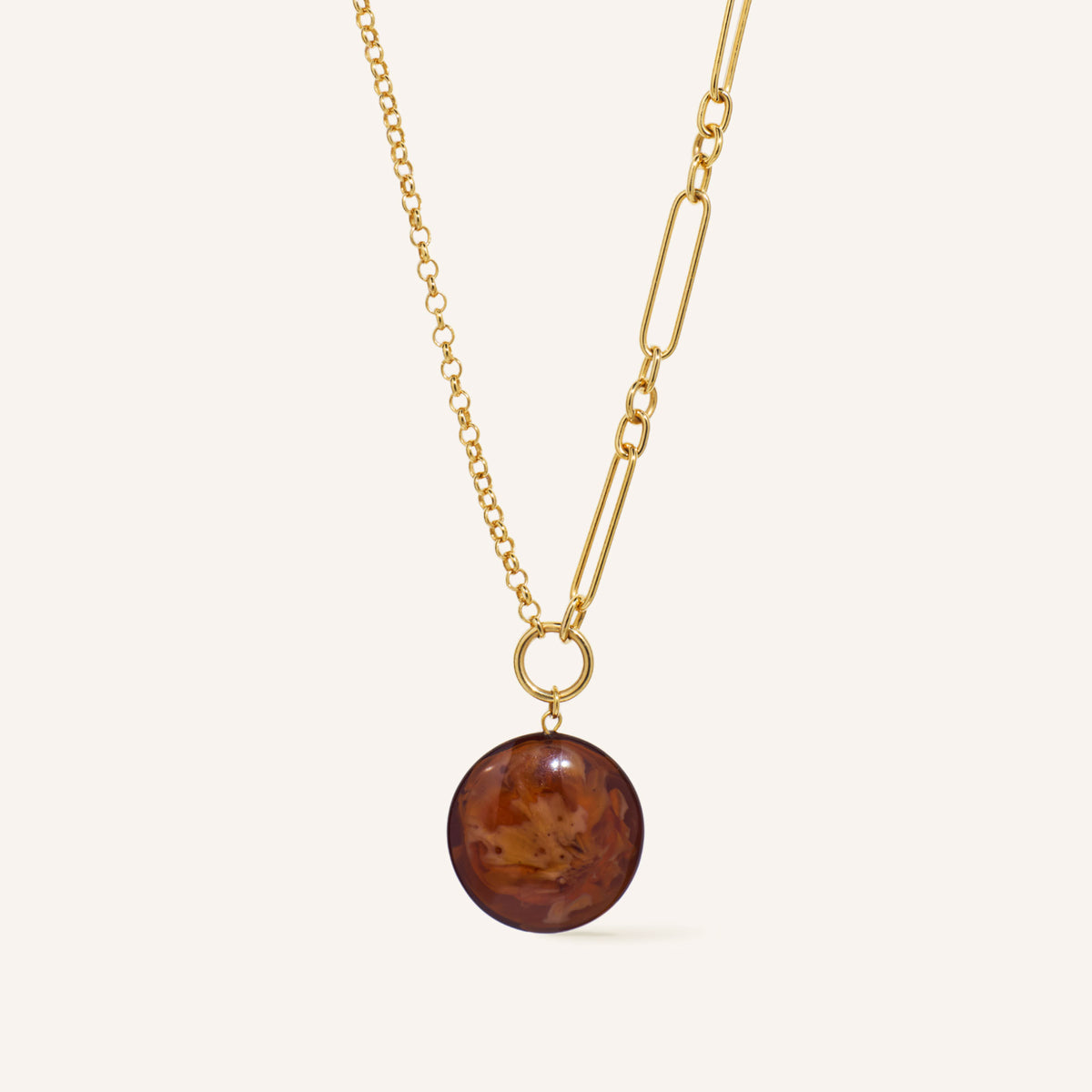Collier Windy Ambre Marbré