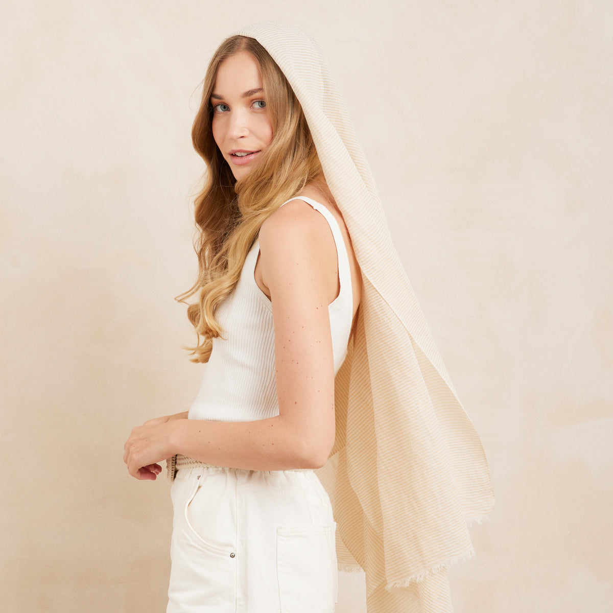 Echarpe June Vanille/Dore