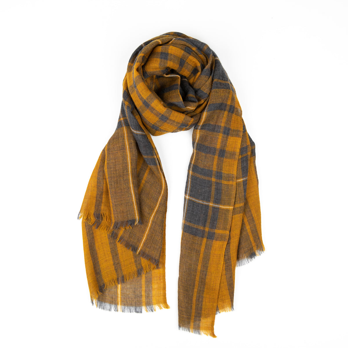 Echarpe Gisele Ocre/Gris Chine