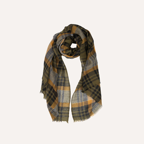 Echarpe Matheis Kaki/Ocre