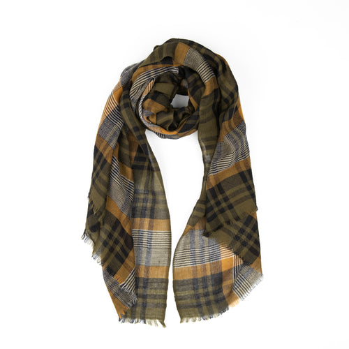 Echarpe Matheis Kaki/Ocre