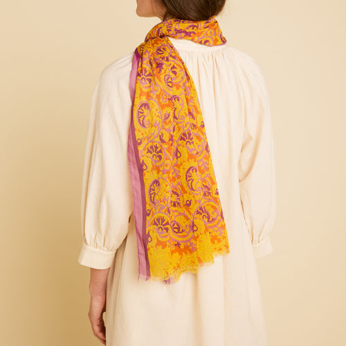 Echarpe Gaya Kalamkari Violine