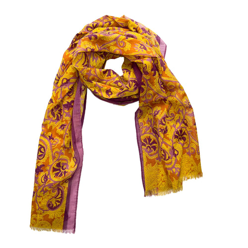 Echarpe Gaya Kalamkari Violine