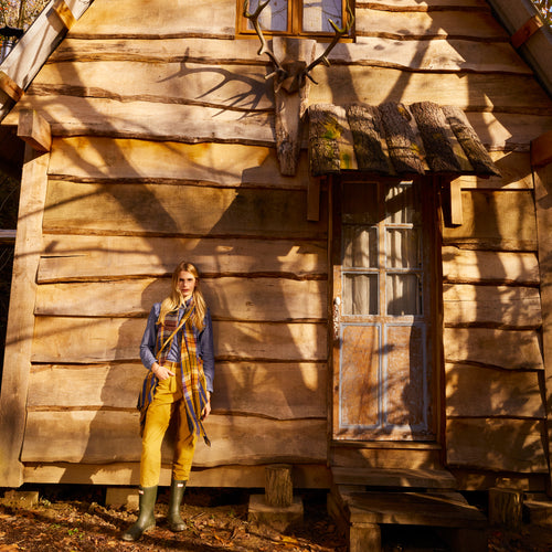 Echarpe Mael Noir/Cobalt