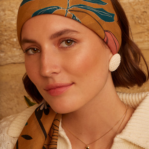 Foulard Lynna Azulejos Ambre