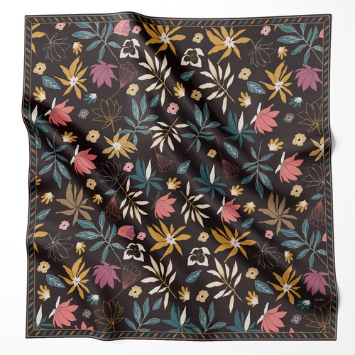 Foulard Lynna Azulejos Noir