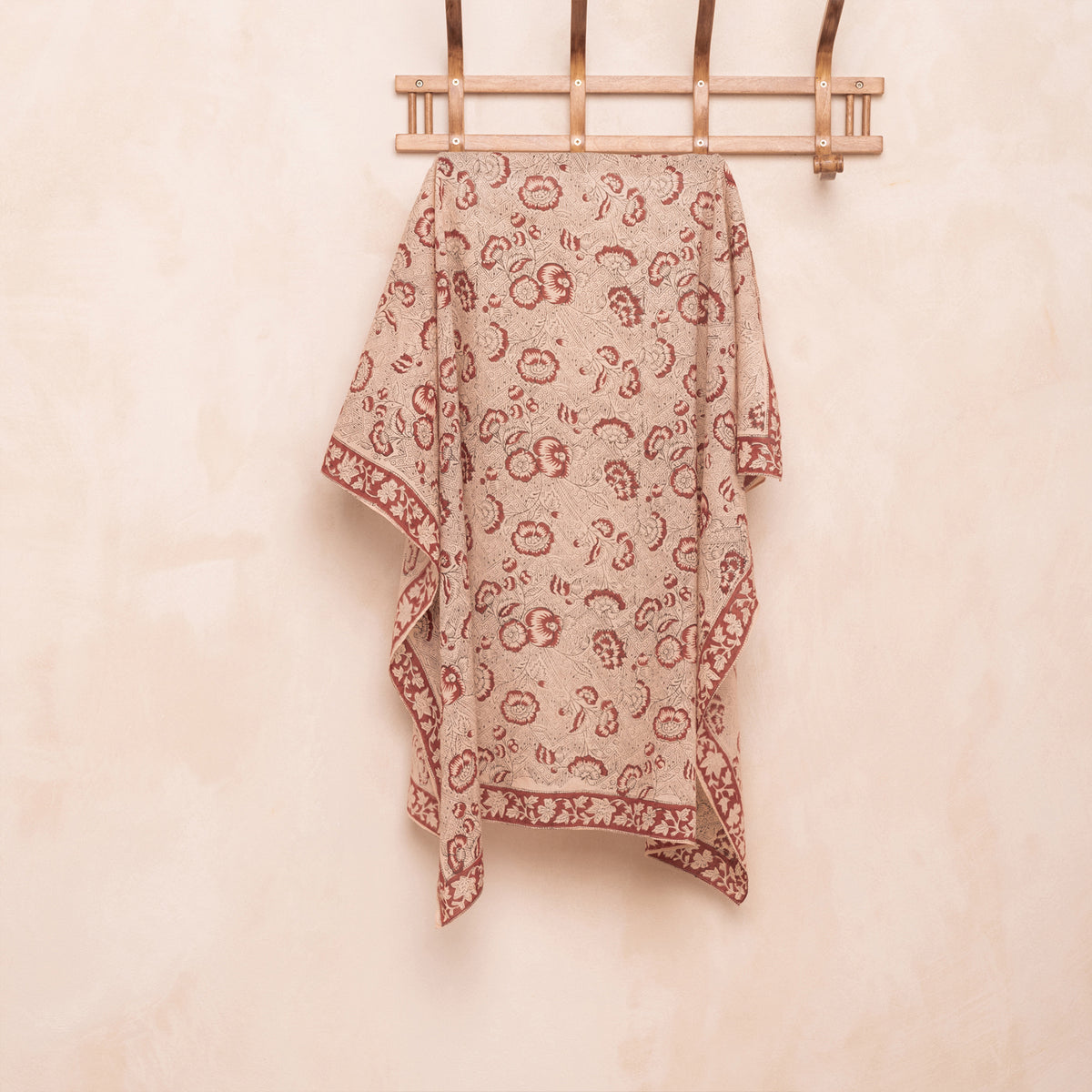 Foulard India Blockprint Terracotta