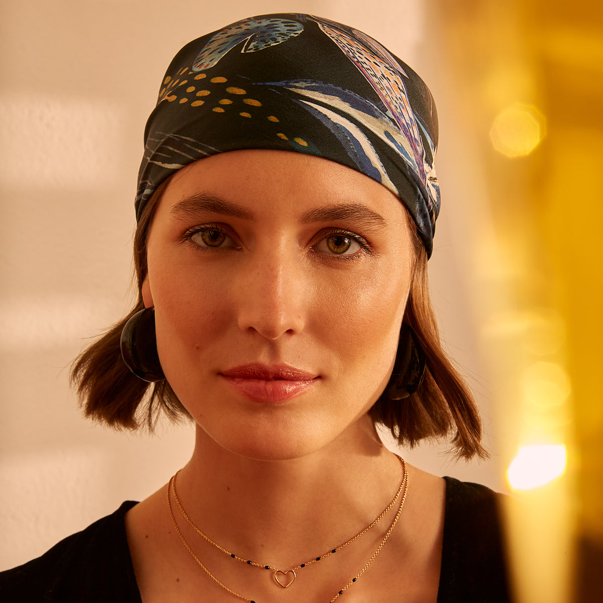 Foulard Roxanne Calathea Nuit
