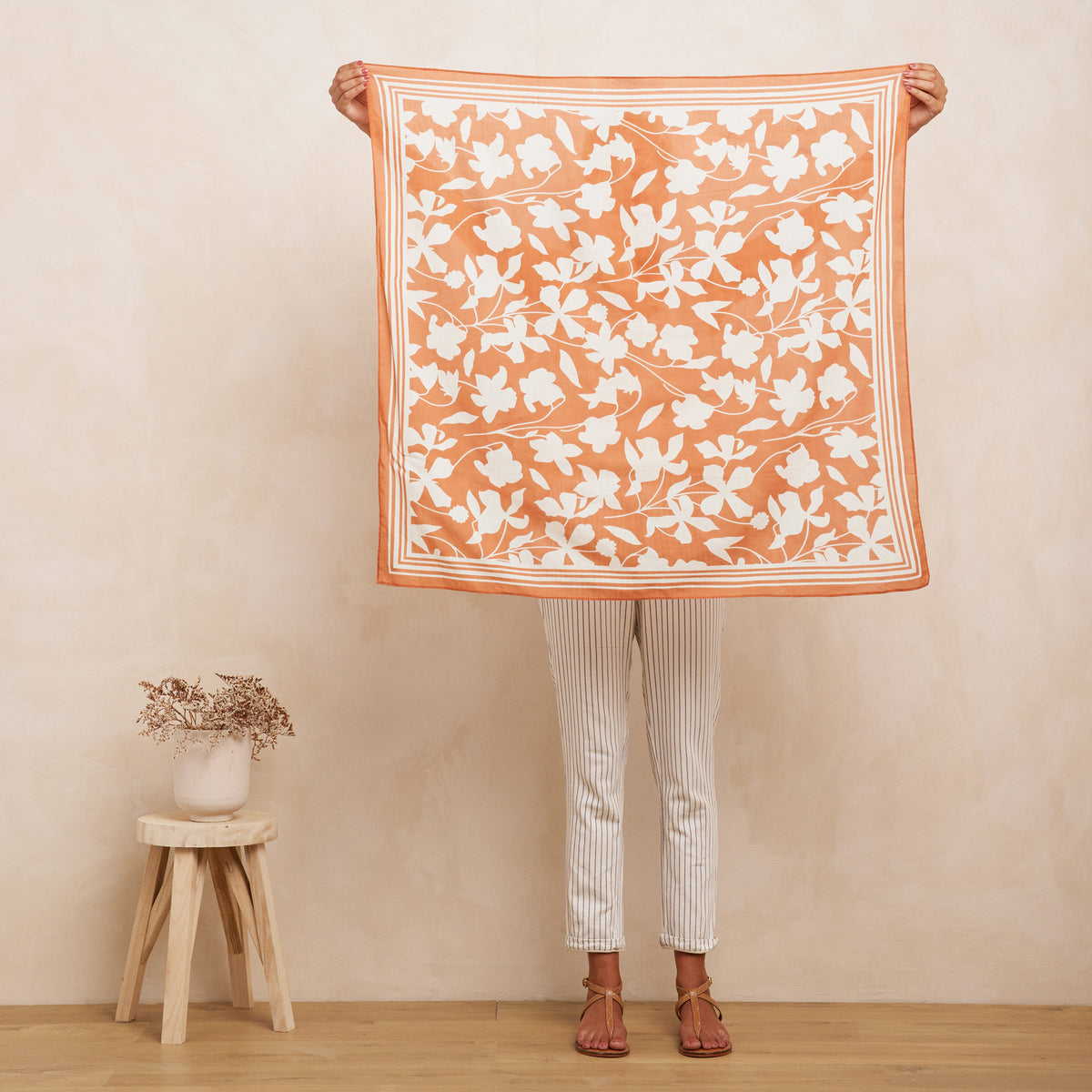 Foulard Floran Campagne Vintage Abricot