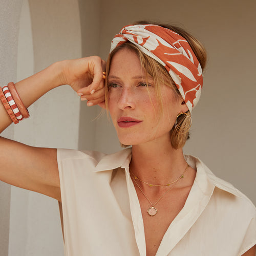 Foulard Floran Campagne Vintage Abricot